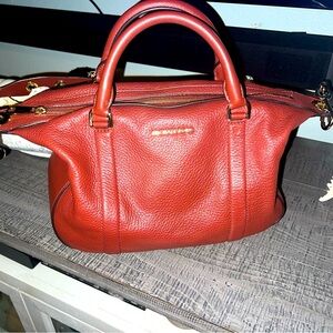 Michael Kors Large Leather Raven Shoulder/crossbody handbag-Brick Red